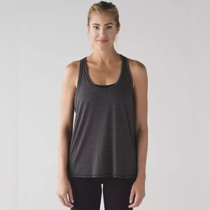 Lululemon Lightweight Tie It Up Singlet Grey Tank Size 6 LNC